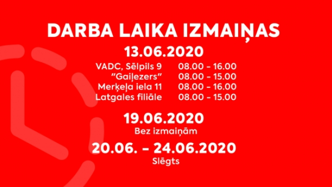 Izmaiņas darba laikā